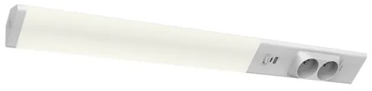 LED Pultmegvilágító konnektorral és USB porttal LED/18W/230V 4000K ezüst