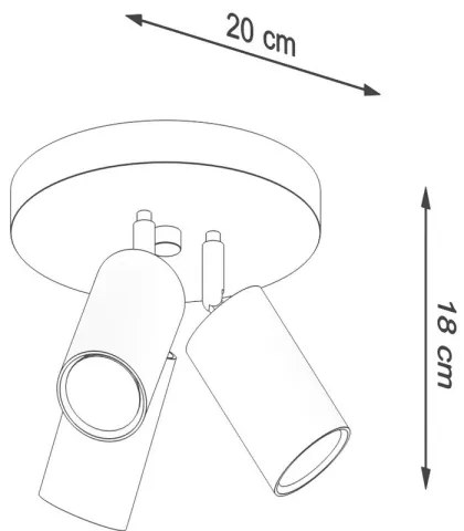 Sollux SL.1016 - Spotlámpa RING 3xGU10/10W/230V fekete