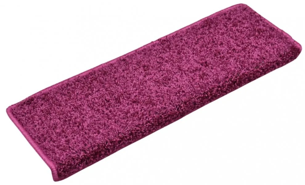 10 db lépcsőszőnyeg 65 x 21 x 4 cm lila téglalap alakú széllel