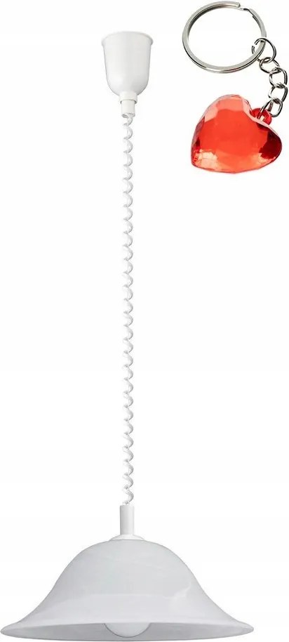 Függőlámpa nappaliba fehér 42cm E27 60W Alabastro 3904 Rabalux Ajándék