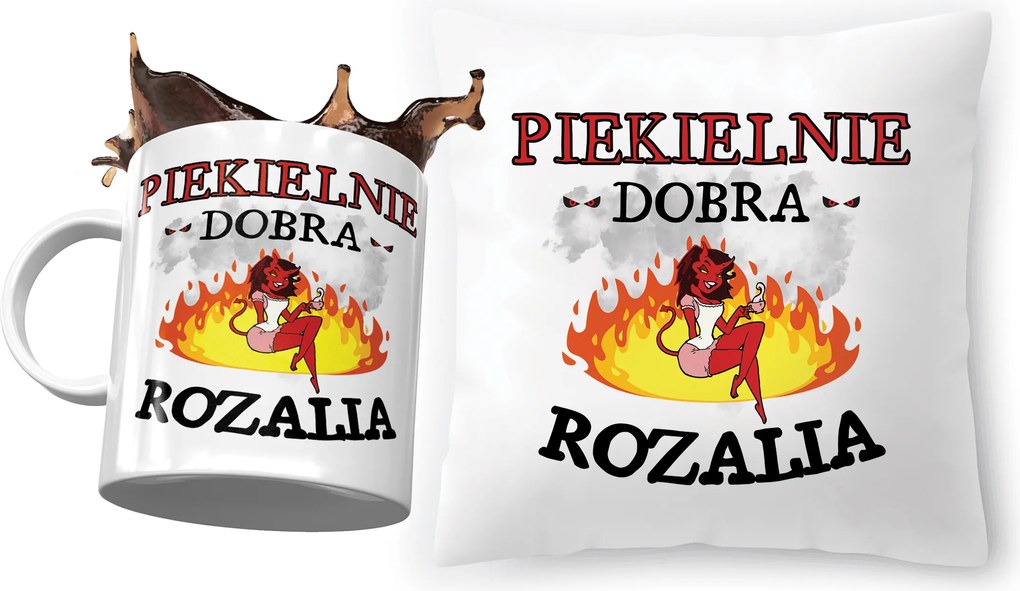 Rozália párna ajándék bögre szett fényképes nyomtatással
