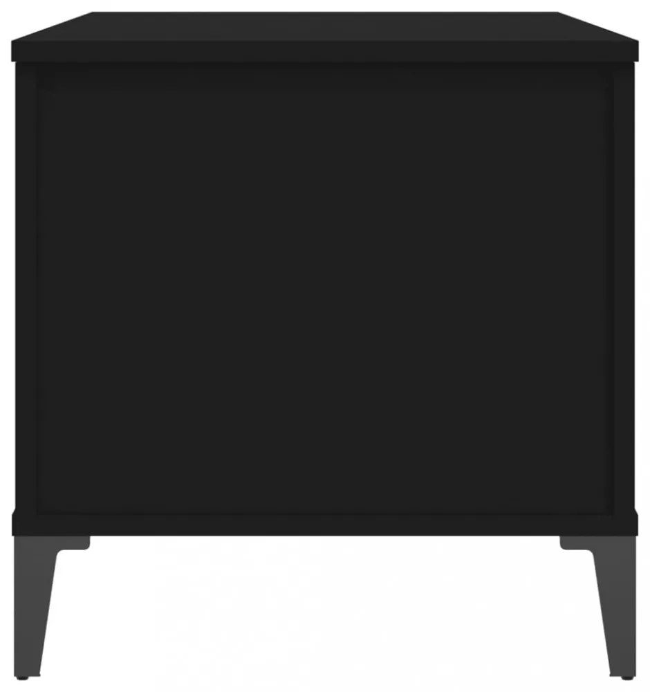 vidaXL fekete szerelt fa dohányzóasztal 90x44,5x45 cm