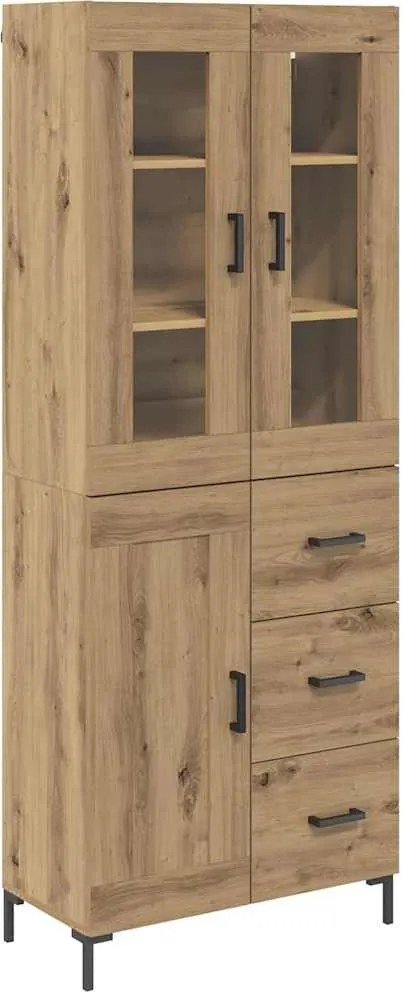 vidaXL Magasfiú fiókkal 2 pcs Artisan tölgy Faanyag