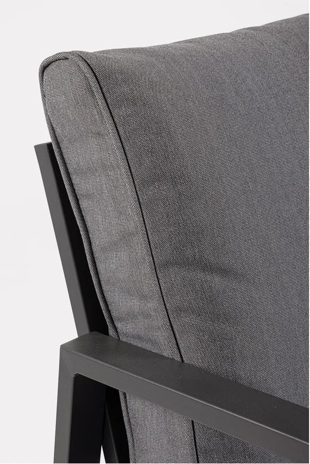 Antracitszürke alumínium négyszemélyes kerti lounge szett Hilde – Bizzotto