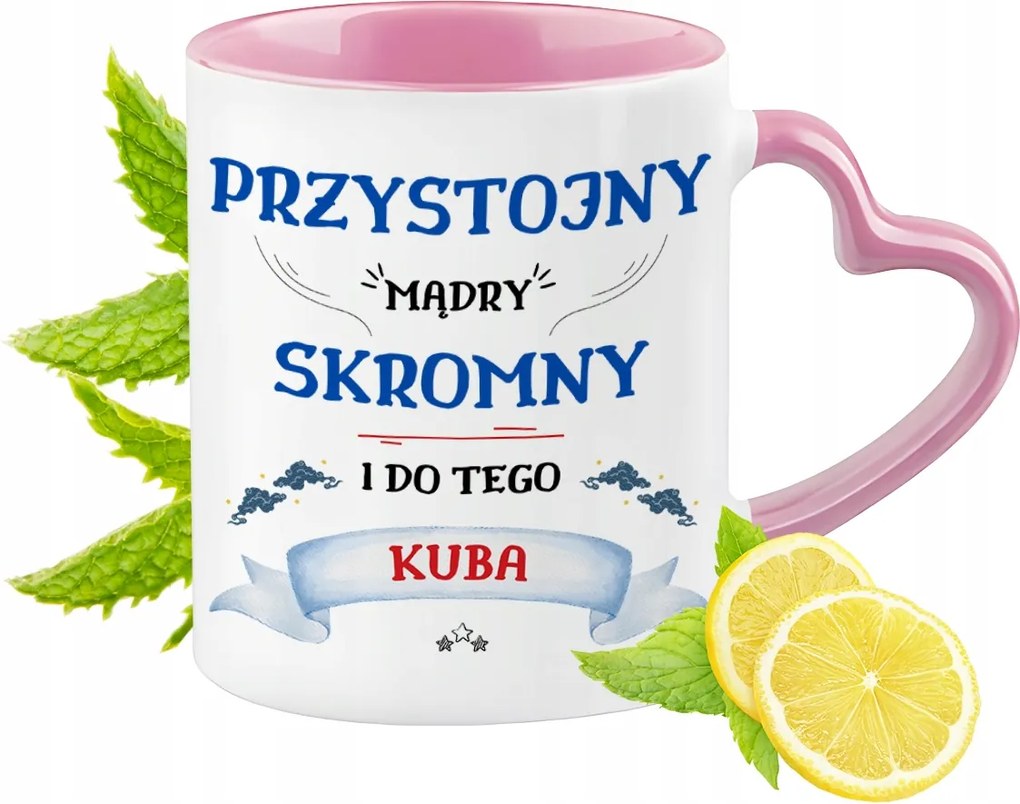 Kubai Bögre Rózsaszín Szív Alakú Füllel Kávé Ajándék