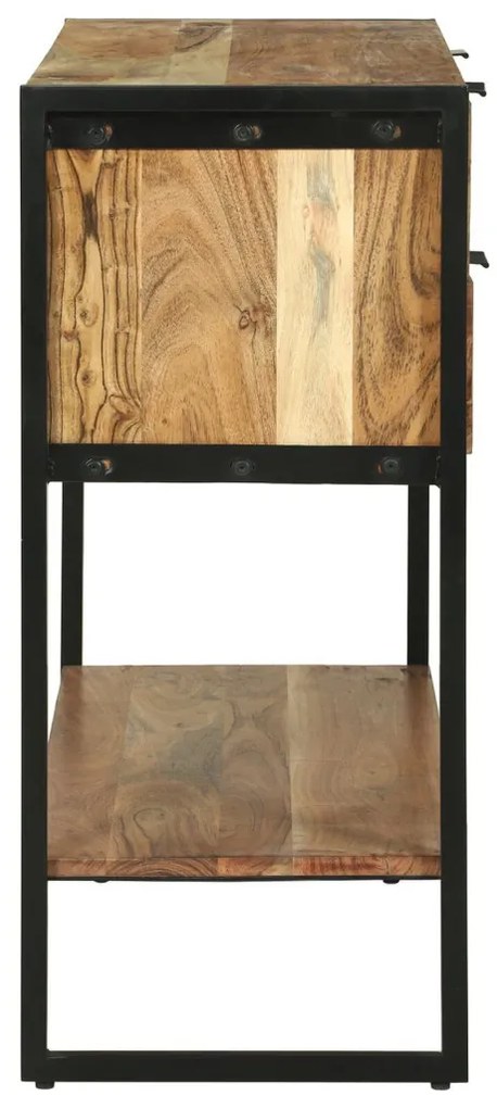 konzol asztal 90x35x80 cm masszív fa akác