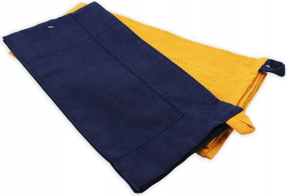 Home Elements Újrahasznosított pamut konyharuha 2 db, 50 x 70 cm, tm.modrá és sárga