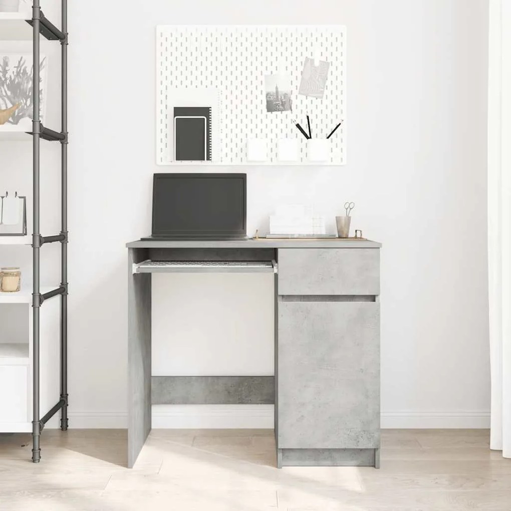 betonszürke forgácslap íróasztal 86x49x76 cm
