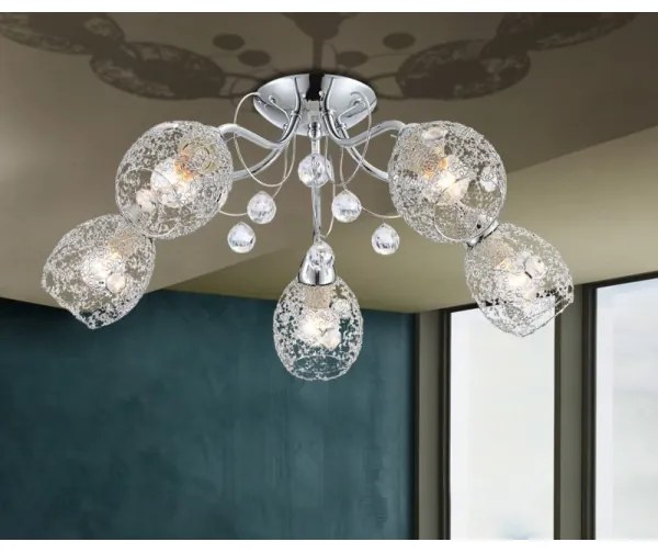 Globo 56689-5 - Felületre szerelhető csillár KORDULA 5xE14/40W/230V