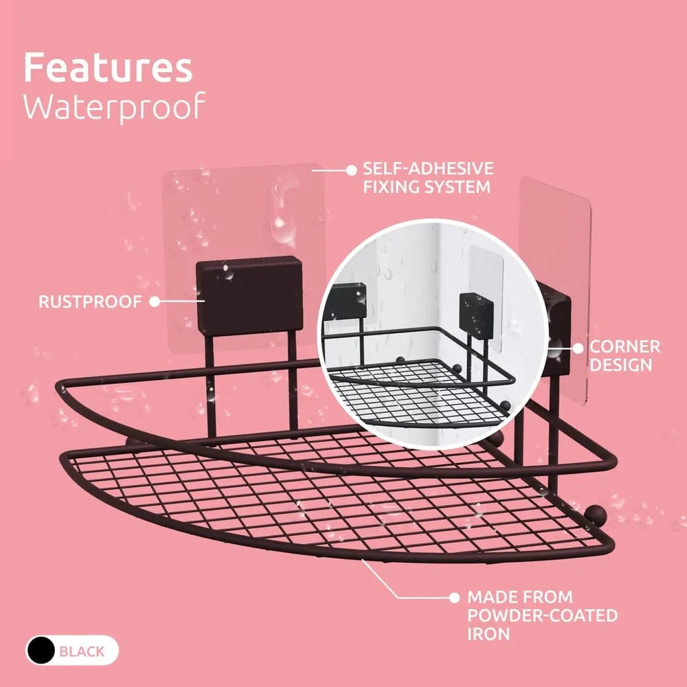 Magic Bath öntapadós fürdőszobai sarokpolc - Compactor