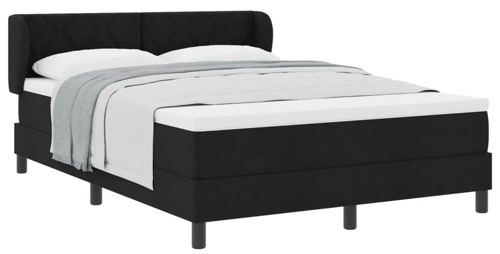 Rugós Ágy Matrac Kép Fekete 140x190 cm Szövet