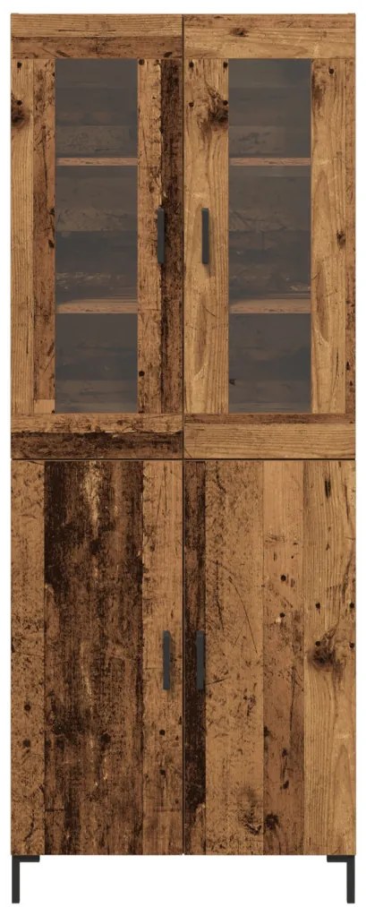 vidaXL Magasfiú 2 pcs Régi fa 69,5 x 34 x 180 cm Faanyag