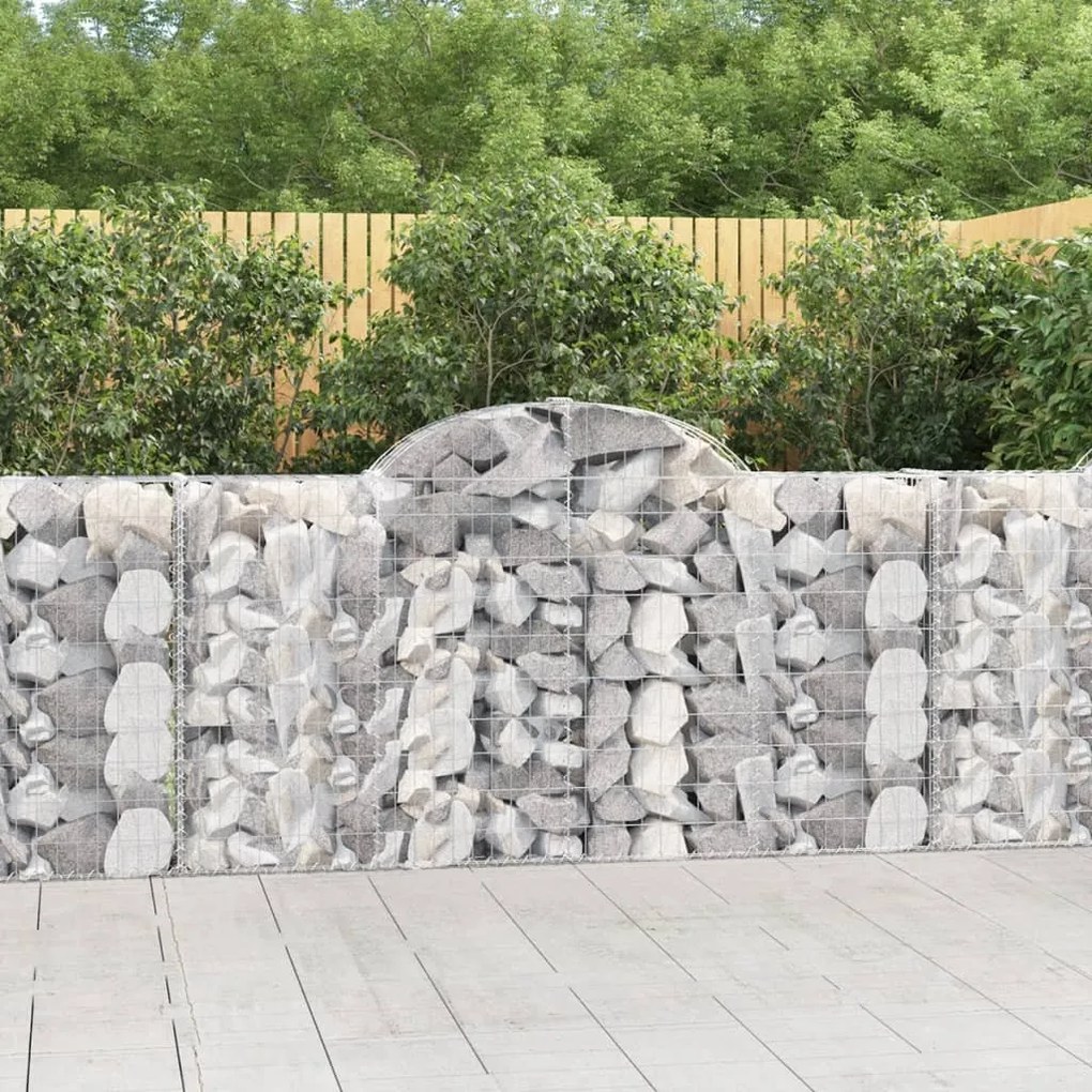 50 db íves horganyzott vas gabion kosár 200x30x100/120 cm