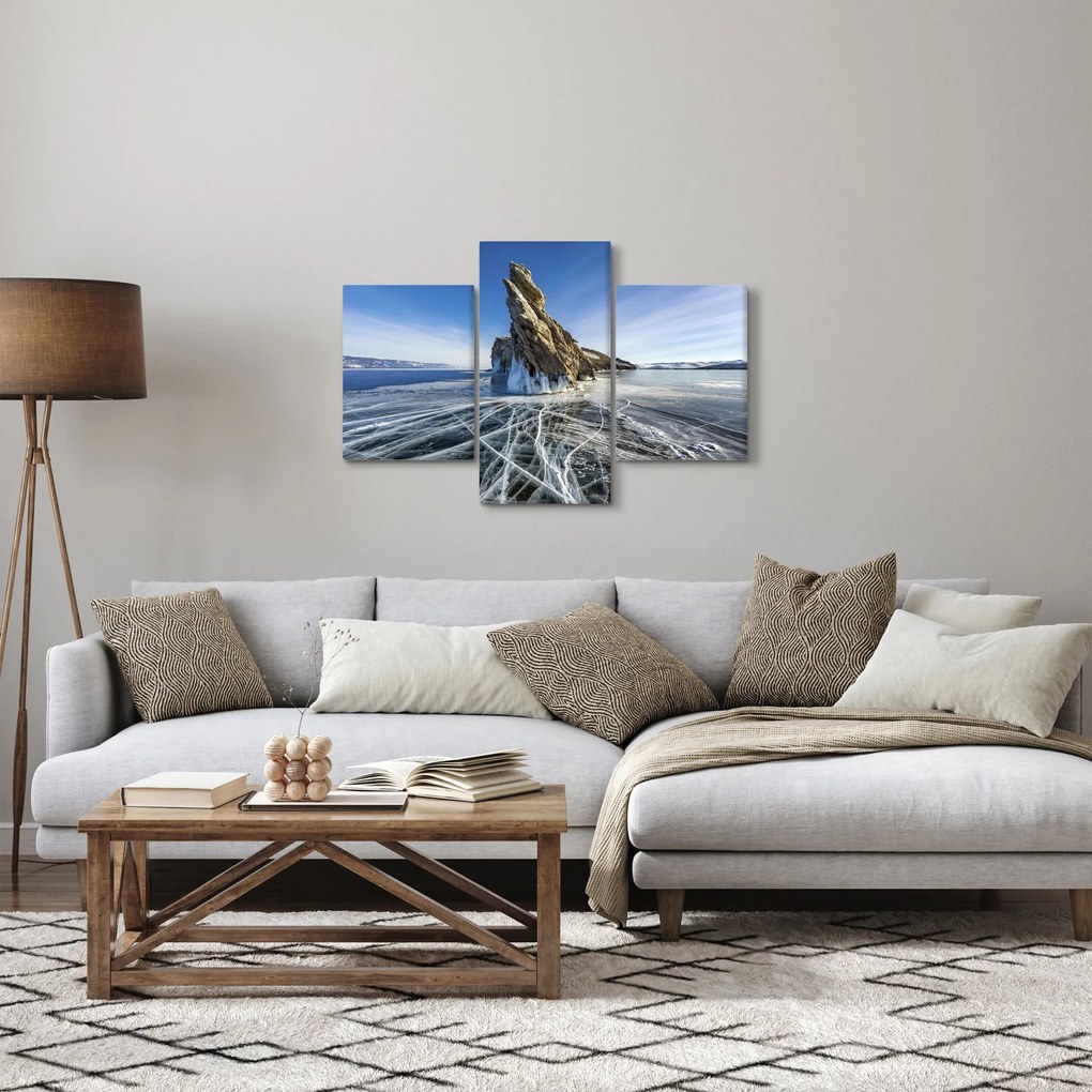 Jeges sziklák képe (90x60 cm)