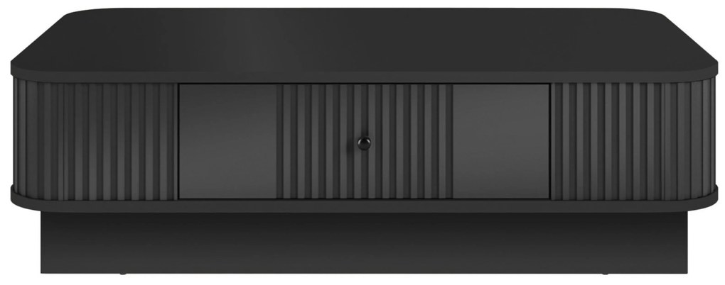 Vesper fiókos dohányzóasztal 103x60 cm talapzaton - fekete / fekete fogantyú