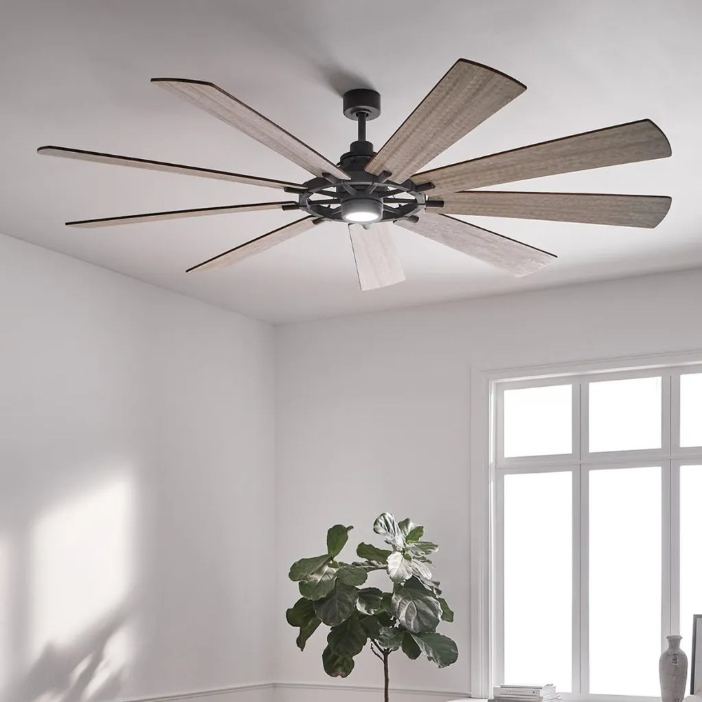 KICHLER KLF-GENTRY-85-WZ GENTRY Ventilátoros lámpa Sötét Dió, Könnyű Dió, Cink LED IP44