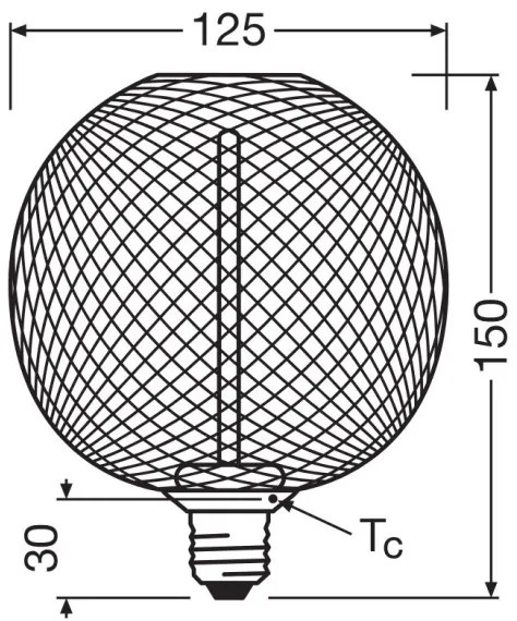 LED Dimmelhető izzó DECOR  FILAMENT G125 E27/3,5W/230V 1800K arany - Osram