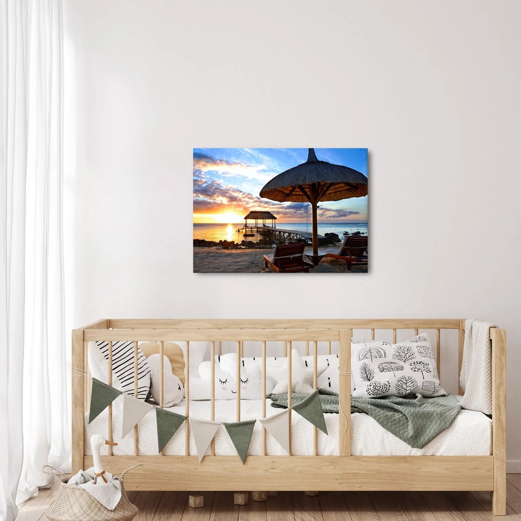 Kép - Naplemente Mauritiuson (70x50 cm)