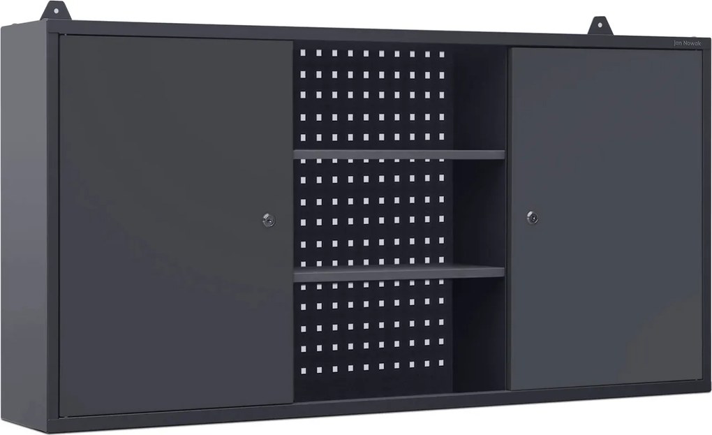 Függesztett műhelyszekrény, antracit, 1200x600x200 mm: BEN
