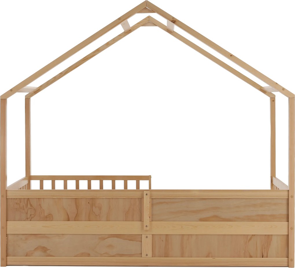 Montessori ágy, 90x200, természetes, tömör, BIANKA