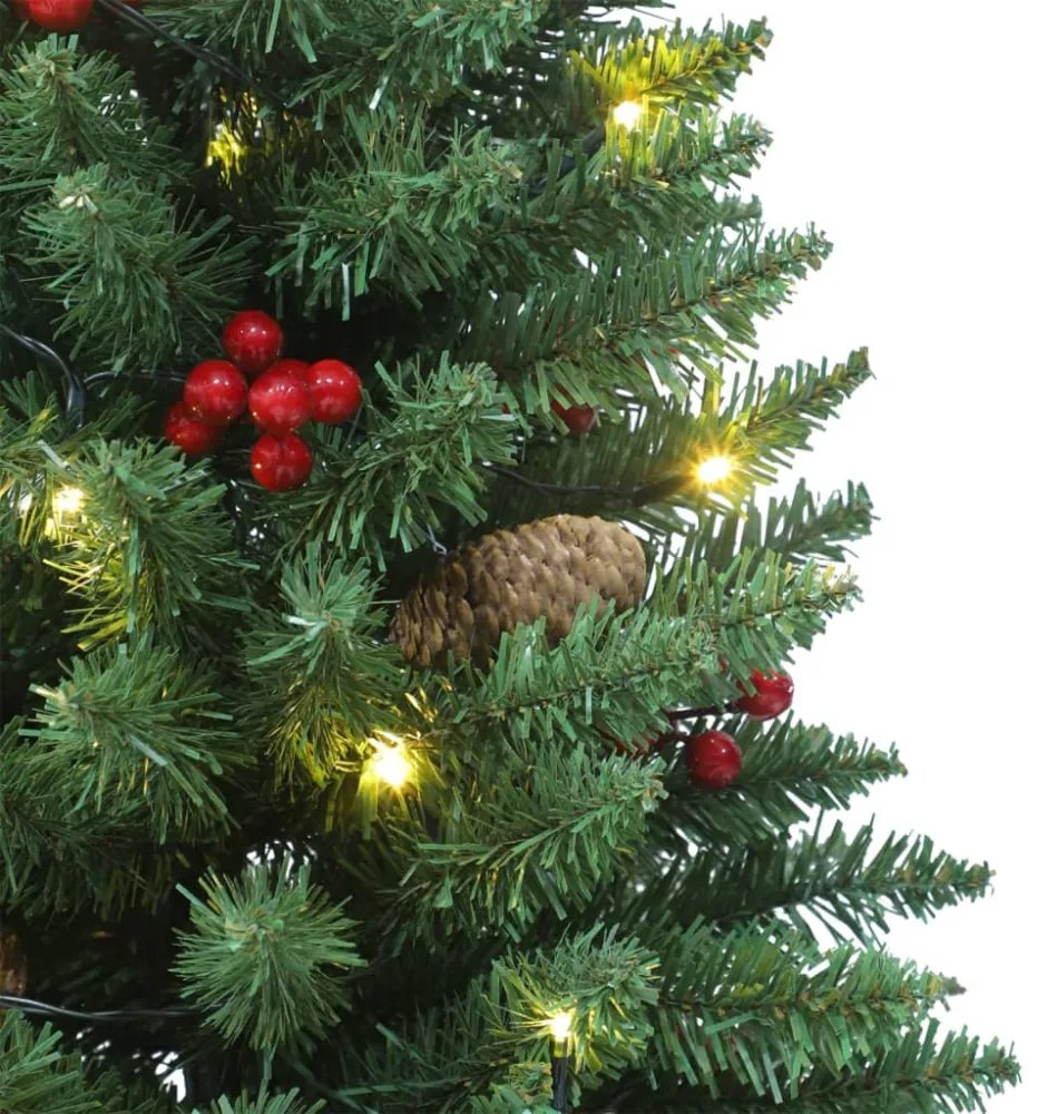 2 db zöld műkarácsonyfa 100 db LED-del 120 cm