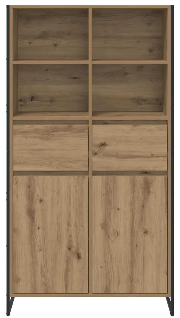 Széf fiókkal 2 pcs Művészi tölgy 81 x 36 x 150.5 cm Faanyag