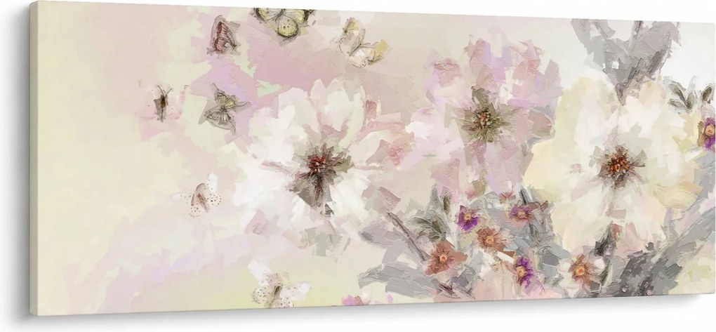 Kép - Virágok, festmény (120x50 cm)