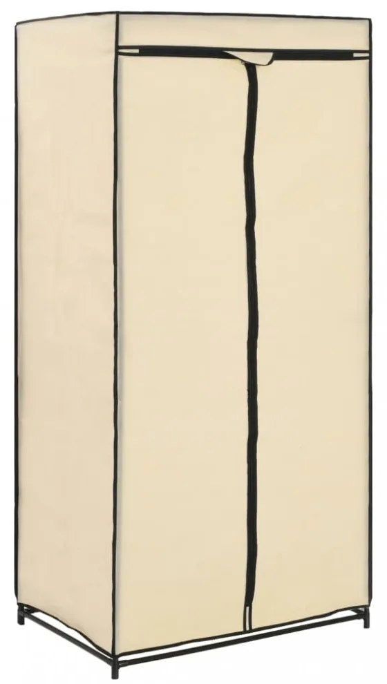 2 db krémszínű ruhásszekrény 75 x 50 x 160 cm