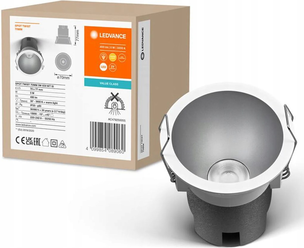 Süllyesztett Led mennyezeti spot lámpatest süllyesztett 5W 400lm Cct Spot