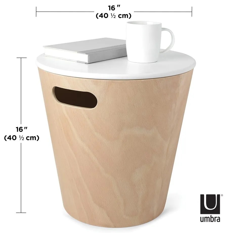 Kerek tárolóasztal ø 40 cm Woodrow – Umbra