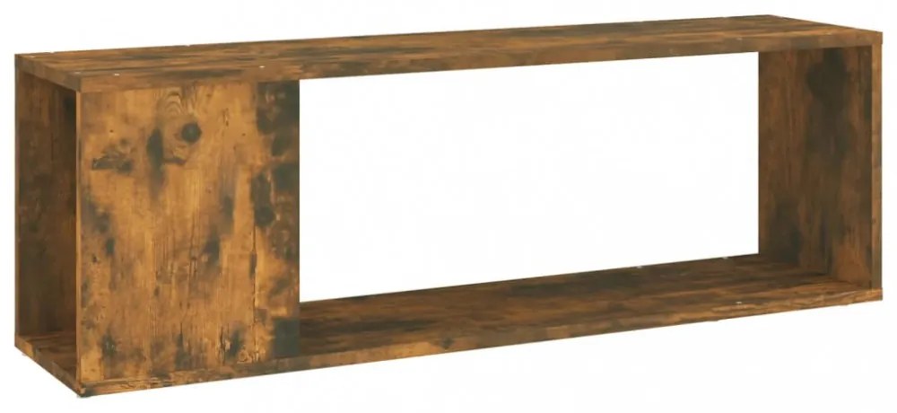 füstös tölgy színű szerelt fa fali TV-szekrény 100 x 24 x 32 cm