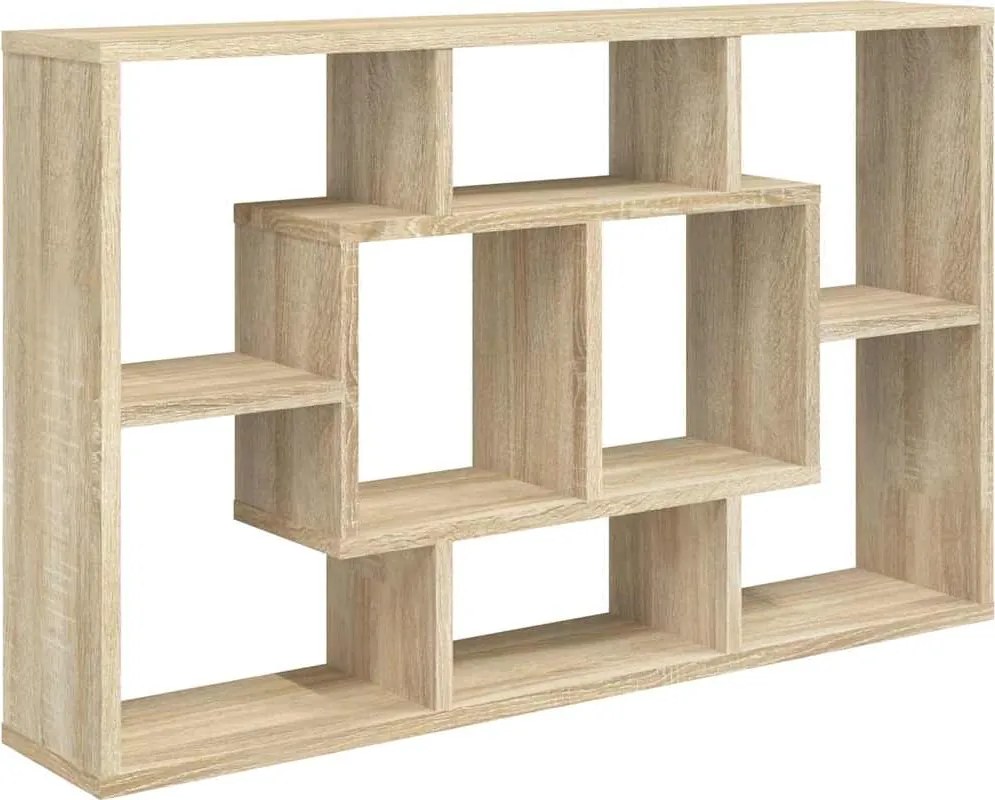 vidaXL sonoma tölgy szerelt fa fali polc 85 x 16 x 52,5 cm