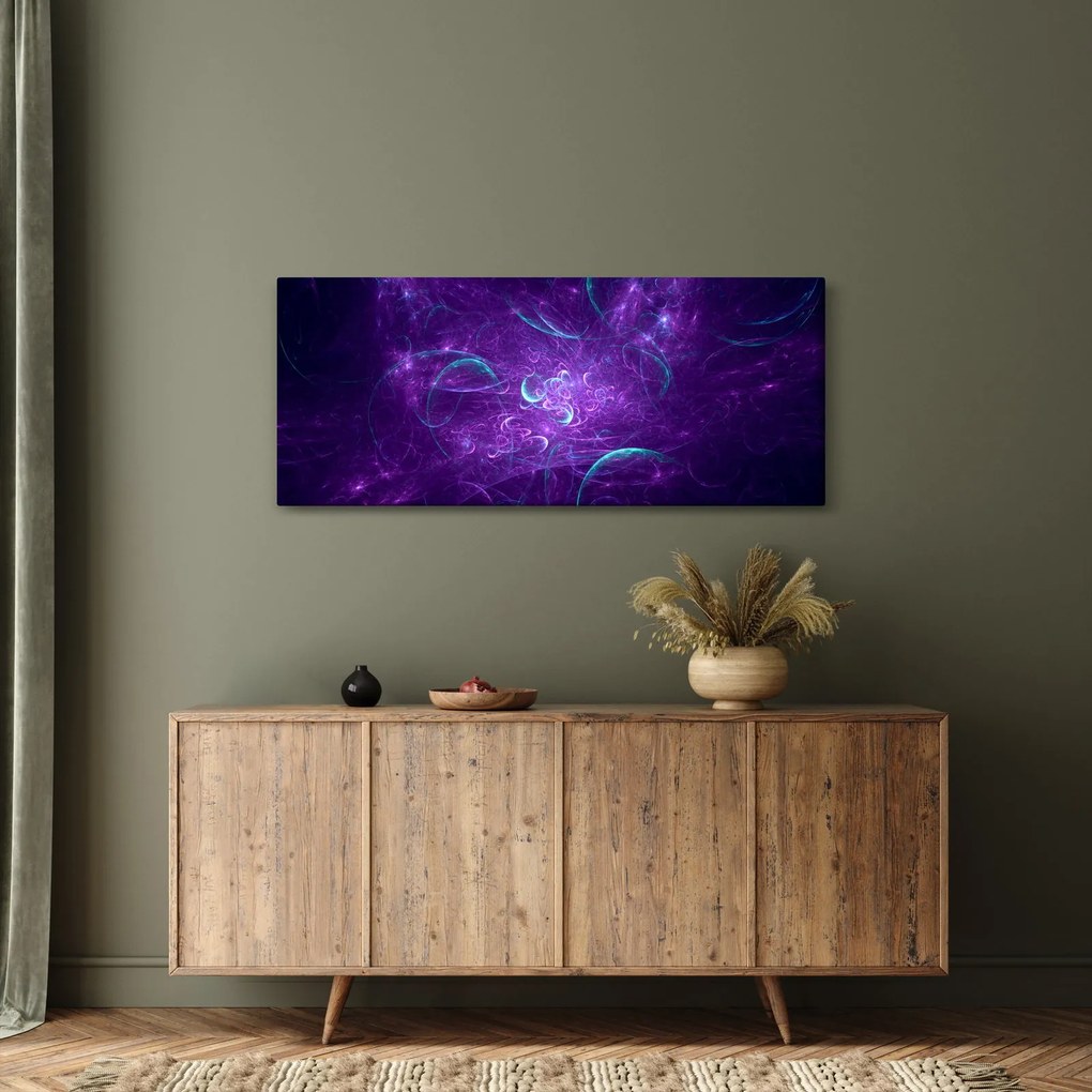 Modern kék absztrakció képe (120x50 cm)
