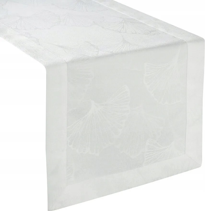 Dekorációs futófelület Diana 40x200 foltálló natúr, levél motívummal