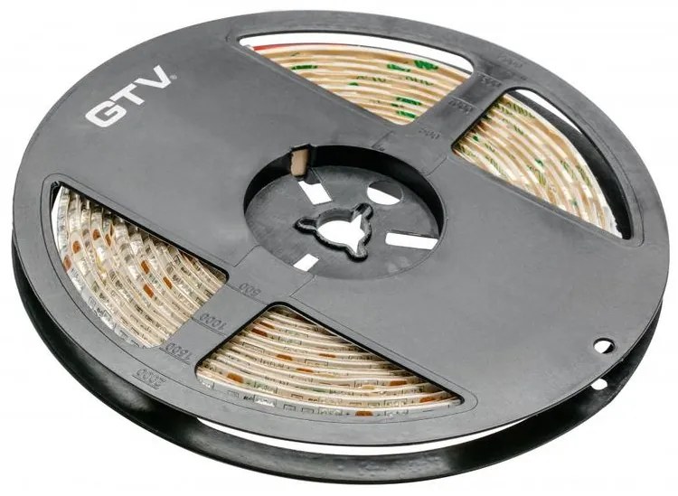 LED szalag 5050, 300 LED/5 fm, hideg fehér, 15W/fm, 72W/5fm , 10mm , 5fm/tekercs, 12V, IP65, 850lm/m