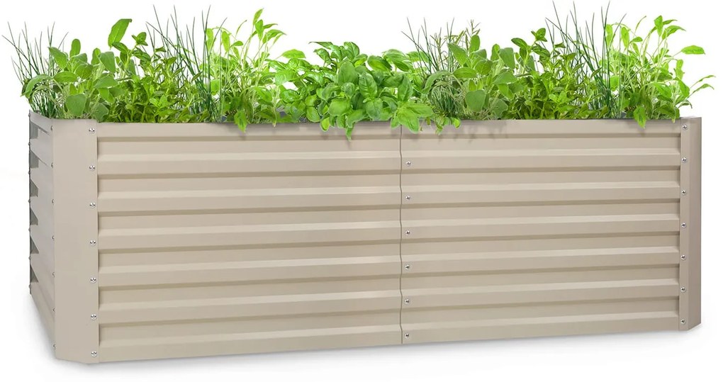 Blumfeldt High Grow Straight, emelt ágyás, 200 x 60 x 100 cm, 1200 l, acél