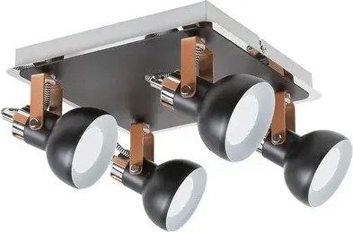 Rabalux beltéri karos spotlámpa gu10 4x35w matt fekete balzac