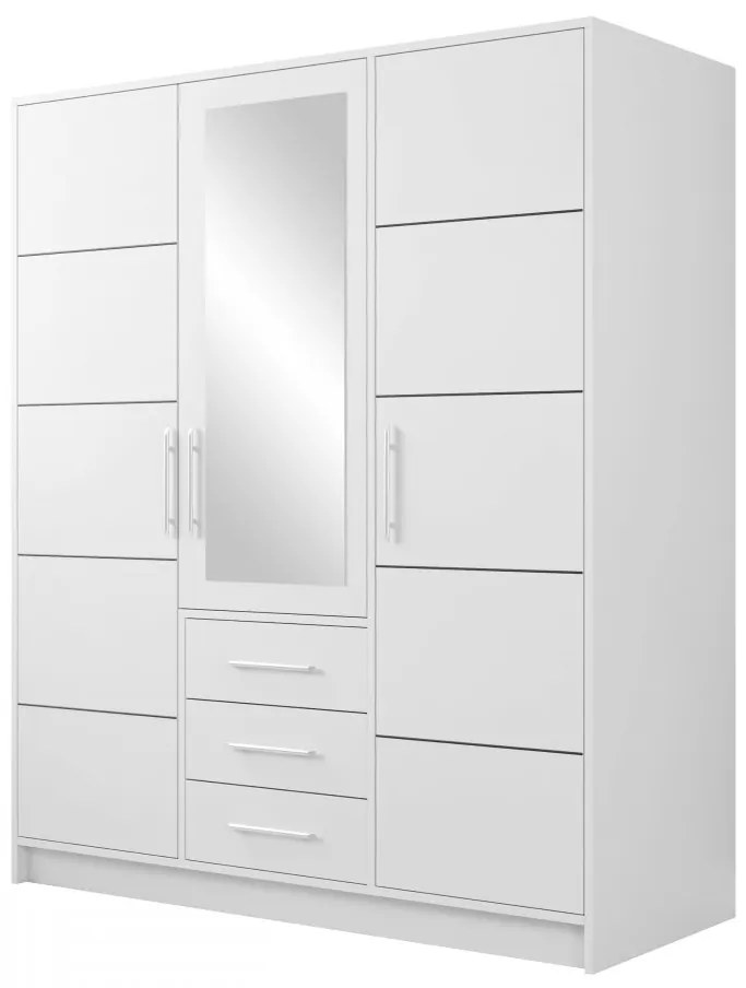 Ruhásszekrény Lenona D3 (wellington tölgy) (tükörrel). 1105771