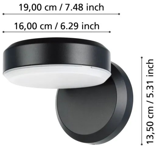Eglo 900673 - LED Kültéri fali lámpa FORNACI LED/10,8/230V IP54