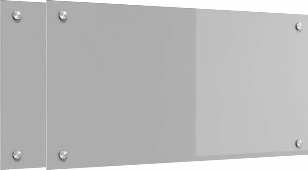 vidaXL Konyhai splashback 2 pcs Világosszürke 80 x 40 cm edzett üveg