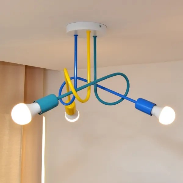 LED gyereklámpa OXFORD 3xE27/15W/230V mennyezeti