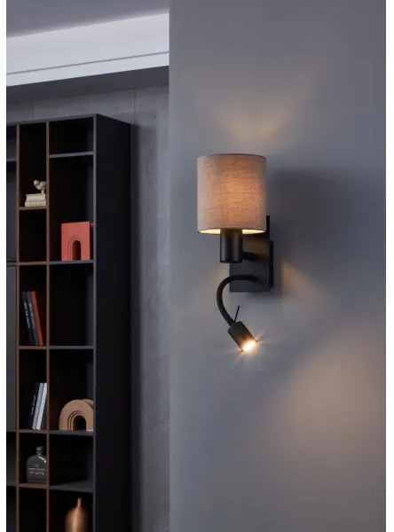 Eglo 900701 - LED flexibilis lámpa PASTERI 1xE27/40W/230V + LED/3,8W barna