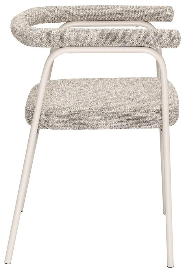 Bézs kárpitozott karfás étkezőfotel szett 2 db-os Ecto – Hübsch