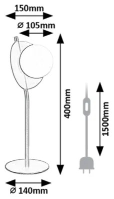 Rabalux 74221 - Asztali lámpa JULES 1xG9/5W/230V