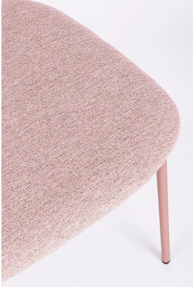 Rózsaszín kárpitozott étkezőszék Inka – Yes Everyday