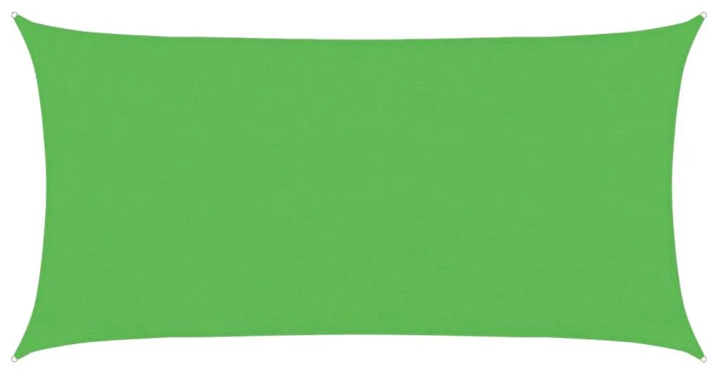 világoszöld HDPE napvitorla 160 g/m² 3 x 6 m