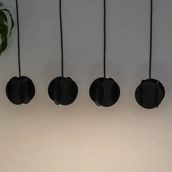 GAMBIT kábeles csillár 4xGU10/10W/230V fekete