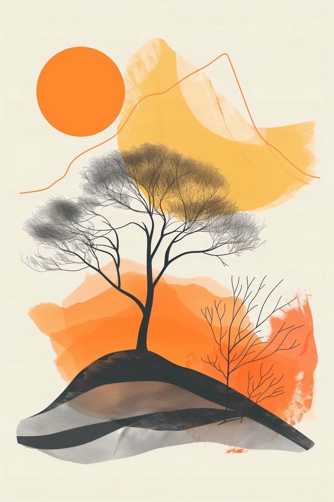 Poszter 40x60cm Fa a téren