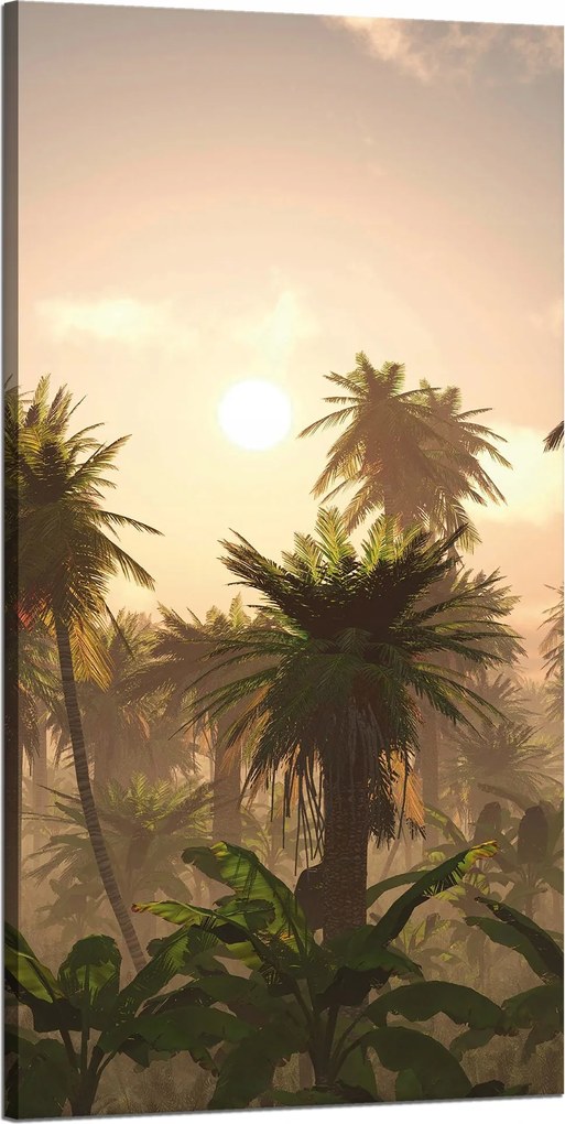 Vászonkép Naplemente Pálmafák Természet 60x120 cm