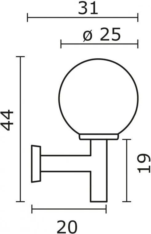 NOVOLUX 344G-G05X1A-02 VIC Modern Kültéri Fali Lámpa Fehér, Fekete E27 IP43